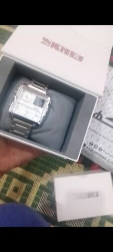 Skmei - 1584(chain) - Sports Quartz Waterproof Tiple time - Silver-Steel photo review