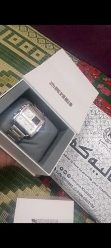 Skmei - 1584(chain) - Sports Quartz Waterproof Tiple time - Silver-Steel photo review