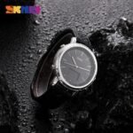 Skmei - 1652 (Strap) - Multifunctional Waterproof - Silver/Black-Leather - Image 3