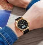 Skmei - 1652 (Strap) - Multifunctional Waterproof - Gold/White-Leather - Image 2