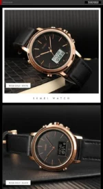 Skmei - 1652 (Strap) - Multifunctional Waterproof - RoseGold/White-Leather - Image 5