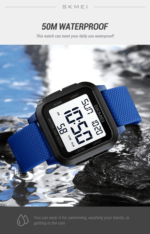 Skmei - 1894 - Digital Watch Waterproof - Blue/white - Image 2