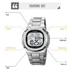 SKMEI - 2036 - Qibla Azan Time Reminder Prayer Watch - silver/white - Image 4