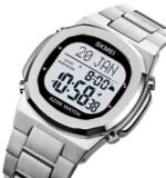 SKMEI - 2036 - Qibla Azan Time Reminder Prayer Watch - silver/white - Image 2