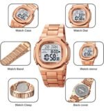 SKMEI - 2036 - Qibla Azan Time Reminder Prayer Watch - Rosegold/white - Image 3