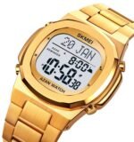 Skmei - 2036 - Azan Reminder Watch Waterproof - Gold/White - Image 2