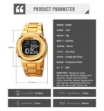SKMEI - 2036 - Qibla Azan Time Reminder Prayer Watch - gold/black - Image 5