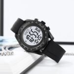 Skmei - 2045- Digital Multifunctional Luminous Waterproof - Black/White - Image 2