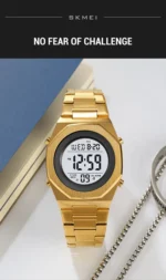 Skmei - 2066 - Digital Sports Waterproof Hand Multifunctional - Golden/White - Image 2