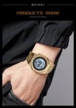 Skmei - 2066 - Digital Sports Waterproof Hand Multifunctional - Golden/White - Image 4