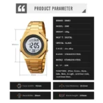 Skmei - 2066 - Digital Sports Waterproof Hand Multifunctional - Golden/White - Image 5