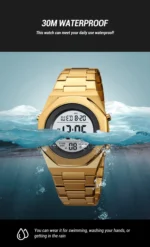 Skmei - 2066 - Digital Sports Waterproof Hand Multifunctional - Golden/White - Image 3