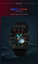 Skmei - 2100 - World Time 50m Waterproof - Black/Black - Image 6