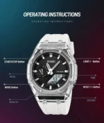 Skmei - 2100 - World Time 50m Waterproof - White/Black - Image 7