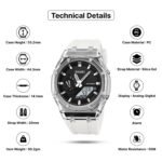 Skmei - 2100 - World Time 50m Waterproof - White/Black - Image 8