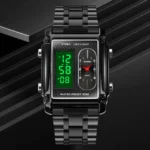 Skmei - 1868 (Chain) - Digital LED Luminous Waterproof - Black-Steel - Image 5