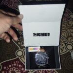 SKMEI - 2025 - LED Backlight Large Screen Multi-Time Zone Waterproof Watch - Silver photo review