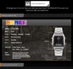 Skmei - 1220 - Dual Time Sports Watch - Silver/Black - Image 3