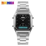 Skmei - 1220 - Dual Time Sports Watch - Silver/Black