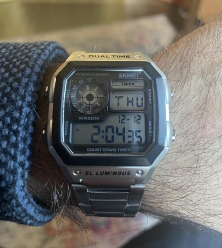 Skmei - 1335 - Digital Sports Countdown Waterproof Watch - Silver photo review