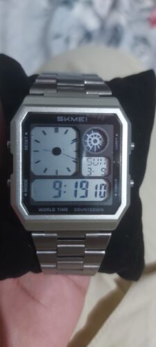Skmei - 2353 - Digital World Electronic Watch - Silver photo review