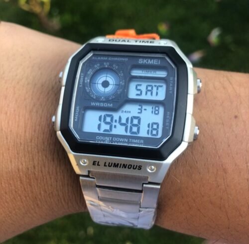 Skmei - 1335 - Digital Sports Countdown Waterproof Watch - Silver photo review