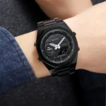 Skmei - 1816 - Dual Display luminous waterproofs 50+ timezone - Black/Black-White - Image 6