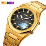 Skmei - 1816 - Dual Display luminous waterproofs 50+ timezone - Golden/Black - Image 2