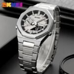 Skmei - 1816 - Dual Display luminous waterproofs 50+ timezone - Silver/Black - Image 2