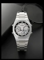 Skmei - 1816 - Dual Display luminous waterproofs 50+ timezone - Silver/White - Image 3