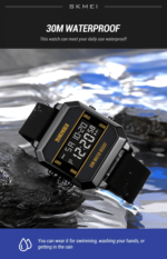 Skmei - 1848 - Waterproof LED Luminous - Black - Image 3