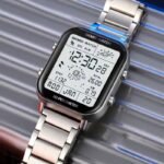 Skmei - 1888 - Digital Dial Step Count Pedometer Stainless Steel Watch - Silver