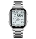 Skmei - 1888 - Digital Dial Step Count Pedometer Stainless Steel Watch - Silver - Image 2