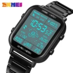 Skmei - 1888 - Digital Dial Step Count Pedometer Stainless Steel Watch - Black - Image 4