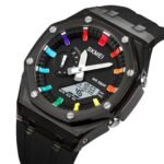 Skmei - 2100 - World Time 50m Waterproof - Black/White - Image 2