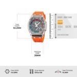 Skmei - 2100 - World Time 50m Waterproof - Orange - Image 4