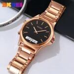 Skmei - 2120 - Electronic Luminous 30m Waterproof - RoseGold/Black - Image 3