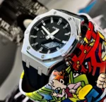 Skmei - 2243 - World time 50 Timezone- Silver/Black - Image 4