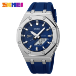 Skmei - 2243 - World time 50 Timezone- Silver/DarkBlue