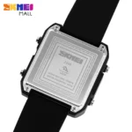 Skmei - 2246 - Modern Square Digital Watch - silver/black - Image 4