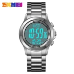 Skmei - 2271 - Digital Dual Time Men's Stainless Steel Watch - Silver - Image 4