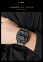 Skmei - 2328 - World Master Dual Display Watch - Army/Green - Image 3
