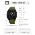Skmei - 2328 - World Master Dual Display Watch - Army/Green - Image 4
