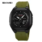 Skmei - 2328 - World Master Dual Display Watch - Army/Green - Image 2