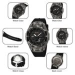 Skmei - 2411 Waterproof 50m & 50+ Timezone Watch - Black/Black - Image 5