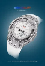 Skmei - 2411 Waterproof 50m & 50+ Timezone Watch - White/White - Image 5