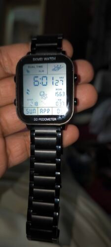 Skmei - 1888 - Digital Dial Step Count Pedometer Stainless Steel Watch - Black photo review