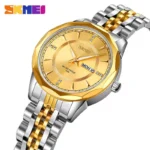 SKMEI - 9268 - Quartz Stainless Steel Luxury Analog Watch - Golden - Image 2