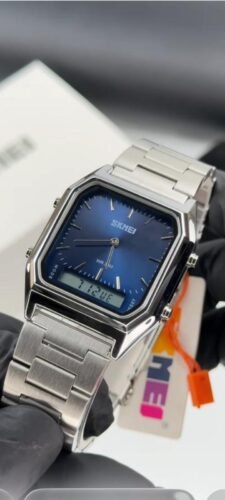 Skmei - 1220 - Dual Time Sports Watch - Silver/Blue photo review