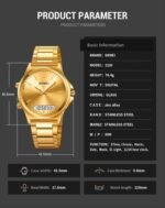 Skmei - 2120 - Electronic Luminous 30m Waterproof - Golden - Image 4